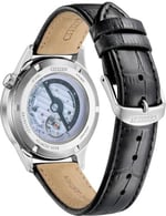 CITIZEN Erkek Analog Otomatik Saat Deri Kayışlı NH9131-14E, Siyah, Ölçü Birimi, Kayış