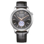 CITIZEN Erkek Analog Otomatik Saat Deri Kayışlı NH9131-14E, Siyah, Ölçü Birimi, Kayış