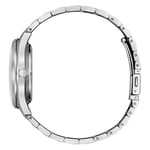 Citizen Erkekler 40.2 mm Otomatik Sarı Kadran Paslanmaz Çelik Analog Saat, gümüş, bileklik