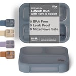 Citron Çatal ve Kaşıklı Bento Beslenme Kutusu Seti - Dusty Blue 1061992