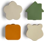 Citron Citron 4'lü Silikon Beslenme Kutusu Düzenleyicileri - Grey/Green/Caramel 1061008