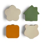 Citron Citron 4'lü Silikon Beslenme Kutusu Düzenleyicileri - Grey/Green/Caramel 1061008