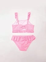 Çizgili fırfırlı kız çocuk bikini takım ÇİZGİLİ 5-6 Yaş