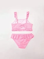 Çizgili fırfırlı kız çocuk bikini takım ÇİZGİLİ 9-10 Yaş