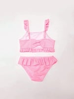 Çizgili fırfırlı kız çocuk bikini takım ÇİZGİLİ 6-7 Yaş