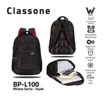 Classone Bp L100 Milano Serisi Large Sırt Çantası, Siyah