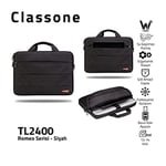 Classone Romeo Serisi TL2400 13-14 inch Uyumlu Su Geçirmez Kumaş,Macbook Notebook,Laptop,El Çantası-