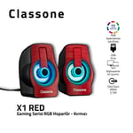 CLASSONE X1 RED RGB GAMİNG HOPARLÖR - KIRMIZI