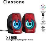 CLASSONE X1 RED RGB GAMİNG HOPARLÖR - KIRMIZI