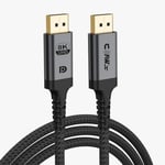 Claw's 8K UHD DisplayPort v1.4 32.4 Gbps / 24K Gold/Alüminyum Gövdeli 8K 60Hz-4K 120Hz-2K 240HZ-FHD 240Hz Destekli G-Sync & FreeSync 2 Metre Premium DisplayPort Kablo (C-DPP-B1)