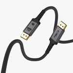 Claw's 8K UHD DisplayPort v1.4 32.4 Gbps / 24K Gold/Alüminyum Gövdeli 8K 60Hz-4K 120Hz-2K 240HZ-FHD 240Hz Destekli G-Sync & FreeSync 2 Metre Premium DisplayPort Kablo (C-DPP-B1)