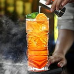 Clear Tiki Gözlük Seti 6-14 oz Modern Bar Tiki Kokteyl Bardakları Egzotik Kokteyller için Mükemmel, Mai Tai, Hawaii Tarzı Kokteyller, Tropikal Ada İçecek Seti