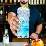 Clear Tiki Gözlük Seti 6-14 oz Modern Bar Tiki Kokteyl Bardakları Egzotik Kokteyller için Mükemmel, Mai Tai, Hawaii Tarzı Kokteyller, Tropikal Ada İçecek Seti