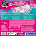 Clementoni - Crazy Chic-My Unicorn Bileklik-Kit Te, Yapım Seti, 7 Yaş Oyun, Çocuk Arkadaşlık Bileklikleri, Yaratıcı El Sanatları, Çok Renkli, 18792
