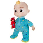 CoComelon Müzikal JJ Peluş Bebek - Yatmadan önce şarkı klipleri söylemek için karnına basın - özellik ve küçük yastık peluş oyuncak ayı içerir