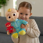 CoComelon Müzikal JJ Peluş Bebek - Yatmadan önce şarkı klipleri söylemek için karnına basın - özellik ve küçük yastık peluş oyuncak ayı içerir