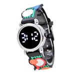 Çocuk Kol Saati Tenis Raket Desenli (04-09 Yaş) Led Ekran Silikon Kordon ST-304154