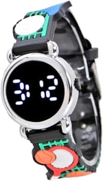 Çocuk Kol Saati Tenis Raket Desenli (04-09 Yaş) Led Ekran Silikon Kordon ST-304154