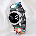 Çocuk Kol Saati Tenis Raket Desenli (04-09 Yaş) Led Ekran Silikon Kordon ST-304154