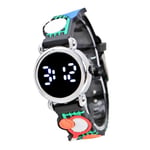 Çocuk Kol Saati Tenis Raket Desenli (04-09 Yaş) Led Ekran Silikon Kordon ST-304154