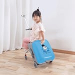 Çocuk Seyahat Valizi, Oturaklı, 35L Kabin Boyu, Renkli ve Eğlenceli, Kids (Mavi)