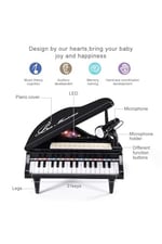 Çocuk Tuşlu Piano Org Siyah, Müzik Enstrümanları, 3+ Yaş, Mikrofon ile
