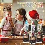Çocuklar için 24 Noel Partisi Şekeri, Noel Partisi Dekorasyon Malzemeleri, Noel Şeker Torbaları Malzemeleri, Noel Hediye Hediyeleri, 2 Temizleme Fırçalı Pipetler