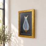 Coho Objet Coho Art Mavi Lale Sembolü - Çerçeveli