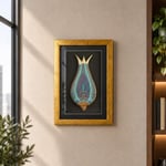 Coho Objet Coho Art Mavi Lale Sembolü - Çerçeveli