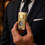 Coho Objet Coho Patron Triple Torch Brass Bıçaklı Puro Çakmağı