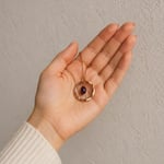 Coho Objet Coho Tılsım Ametist Taşlı Circle Dövme Bakır Kolye