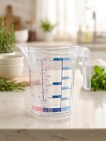 Çok Amaçlı Dereceli Ölçü Kabı 500 ml - Un, Şeker Sıvı ve Katı Ölçekli Hazne Ergonomik Maşrapa