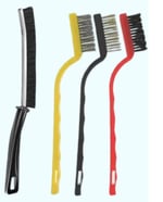Çok Amaçlı Mini Tel Fırça 4'lü Set, Bakır, Demir ve Sert Plastik Uçlu, Ocak ve Fayans Arası Pencere Rayı ve Mutfak Lavabo Kenarı, Dar Alanlar İçin Ergonomik Temizlik Aparatı İnce Dip Köşe Temizleme