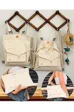 Çok Fonksiyonlu Çanta Dönüşebilen El Yapımı Kalın Kanvas Unisex Pratik Şık Çevreci Çift ve Tek Taraflı Modeller