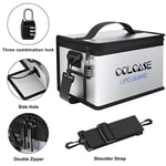 COLCASE Lipo Safe Bag - Yanmaz ve Patlamaya Dayanıklı, Şifreli Kilit, Yükseltilmiş Silikon Kaplı, 11 x 8 x 6,5 inç
