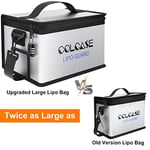 COLCASE Lipo Safe Bag - Yanmaz ve Patlamaya Dayanıklı, Şifreli Kilit, Yükseltilmiş Silikon Kaplı, 11 x 8 x 6,5 inç