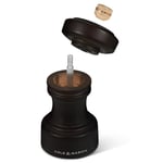Cole & Mason H233056 Hoxton Çikolata Ahşap Tuz ve Karabiber Değirmeni Seti, Hassas + Karbon/Seramik Mekanizmaları, Ayarlanabilir Öğütmeli Tuz ve Karabiber Değirmenleri, Kayın Ağacı, 104 mm, Hediye