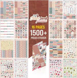 colortouch Planner Sticker Set - 1500+ Adet Çıkartma - Takvim, Ajanda, Günlük, Planlayıcı, Not Defteri, Journal için Düzenleyici Etiketler - Scrapbook Sticker - Stickeralbum - 3 Aylık Sticker Book