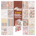 colortouch Planner Sticker Set - 1500+ Adet Çıkartma - Takvim, Ajanda, Günlük, Planlayıcı, Not Defteri, Journal için Düzenleyici Etiketler - Scrapbook Sticker - Stickeralbum - 3 Aylık Sticker Book