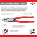(Comfort Grip) - Knipex 09 02 240 SBA 24cm Ultra-High Leverage Lineman's Pliers