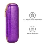 Comfyable Apple Pencil için Kalem Tutucu Kalem Kutusu, Kalem Aksesuarları Elastik Kayış Kol Koruyucu Taşıma Çantası USB Kablosu AirPods File Cepli AirPods, Mor Glitter