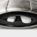 Comfyable Puffy Dizüstü Bilgisayar Kılıfı 15 inç 16 inç, Kadınlar için Puffer Laptop Taşıma Çantası, MacBook Air 15 inç M3 ve MacBook Pro 16 2023 M3 için Uyumlu Yastık Kılıfı, 16 inç PU Deri Kabarık