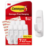 Command 7 kancal b y k kanca, 12 erit, hasarlar serbest bir ekilde d zenler - Seçenekler: Large, 1 Hook