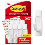 Command 7 kancal b y k kanca, 12 erit, hasarlar serbest bir ekilde d zenler - Seçenekler: Large, 1 Hook