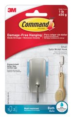 Command BATH33-SN-ES Banyo Kancaları, 1 Paket, Saten Nikel