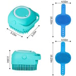 Comotech 3 ADET Köpek Banyo Fırçası | Köpek Şampuanı Fırçası | Banyo için Köpek Yıkayıcı | Evcil Hayvan Köpek Banyo Masaj Fırçası Scrubber | Kısa ve Uzun Saçlı Köpekler/Kediler için Ayarlanabilir