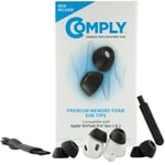 Comply Premium köpük kulak geçişi, AirPods Pro sürüm 2.0 ile uyumlu, küçük boyut, 3 çift, 44-50220-21, siyah