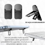 Coofbe 2 Adet Yapışkanlı Katlanılabilir 2 Kademe Yükseklik Ayarlı Laptop Standı Laptop Stand Ayağı