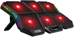 Coofbe Led Işıklı Ayarlanabilir 7 Kademeli Stand 6 Fanlı Göstergeli Notebook Laptop Soğutucu Turbo Fan