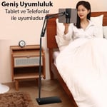 Coofbe Metal Ayaklı Ayarlanabilir Teleskopic 3Eklemli Profesyonel Tablet Tutucu Stand Telefon Tutucu